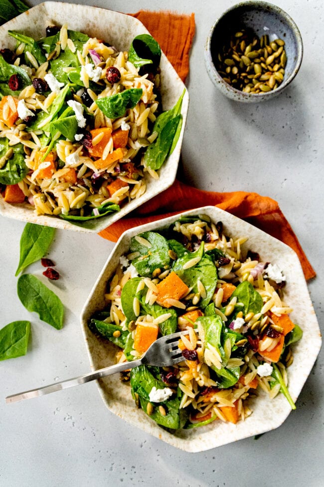 roasted butternut squash orzo salad recipe