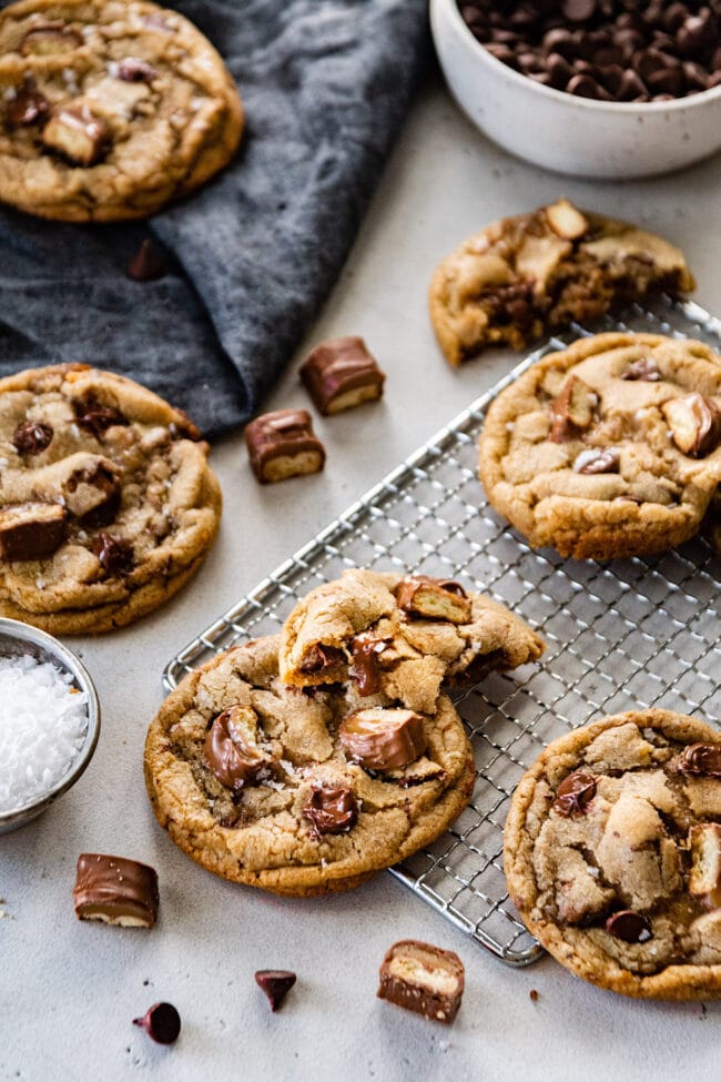 brown butter Twix cookies