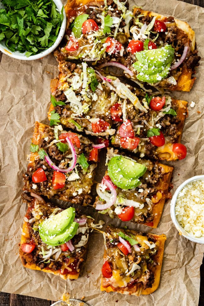 Taco Flatbread Pizza