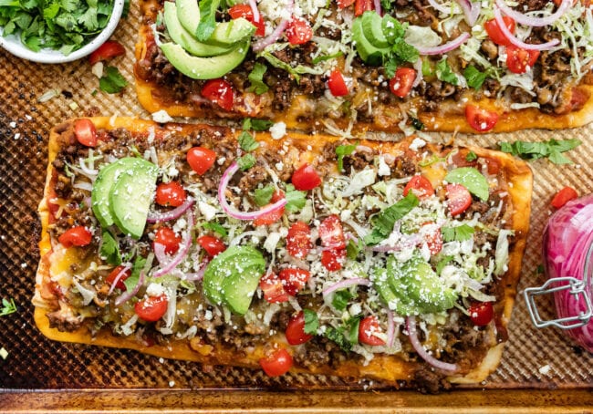 easy taco pizza