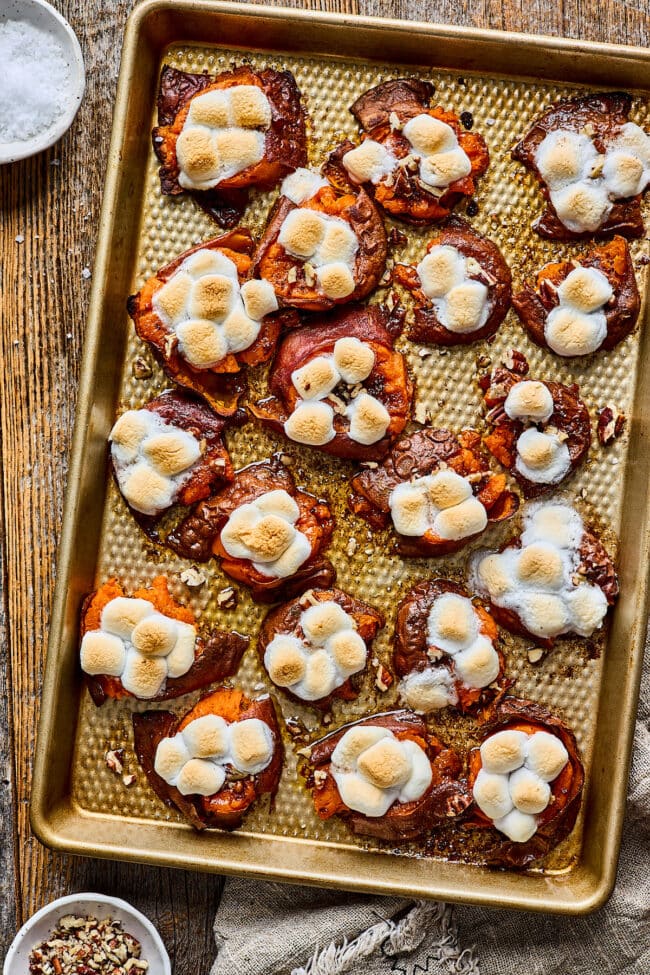 smashed sweet potatoes