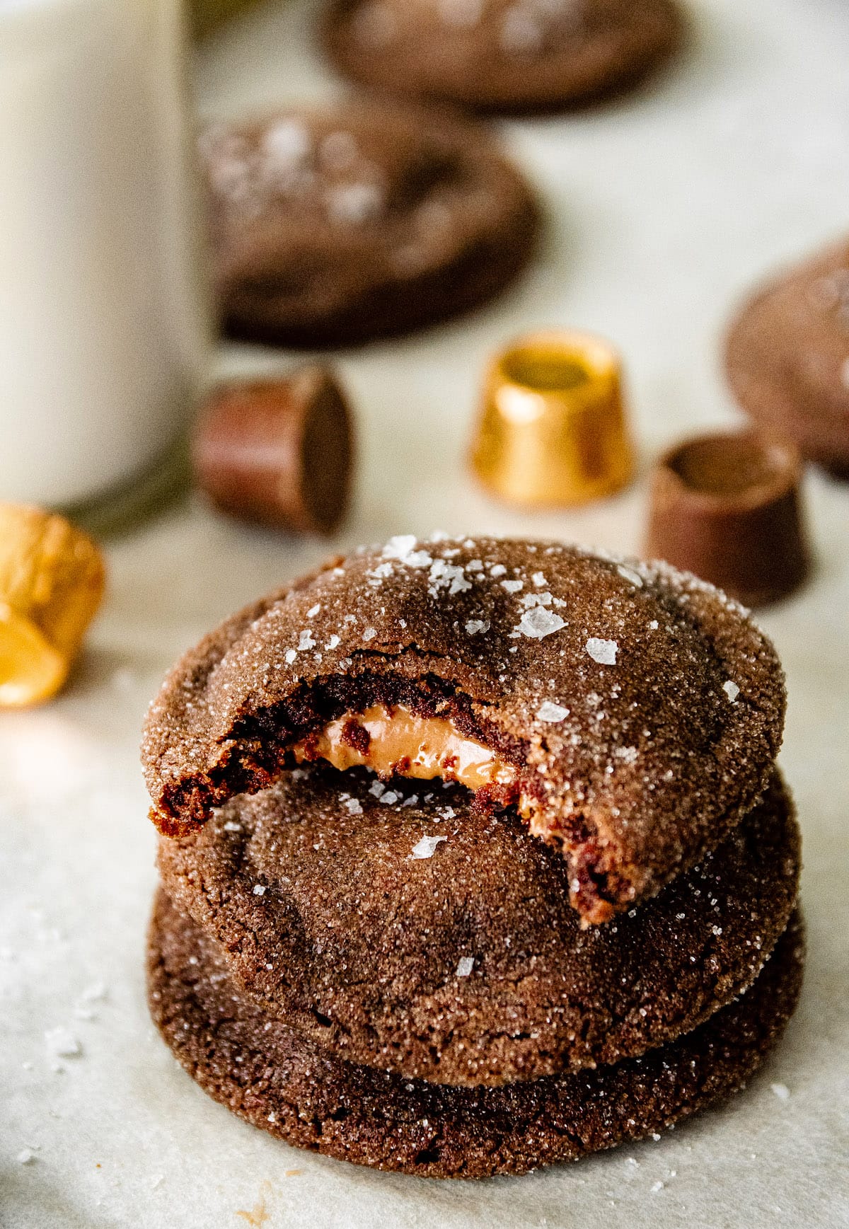 Rolo Cookies {Chocolate Caramel Surprise!} - Two Peas & Their Pod
