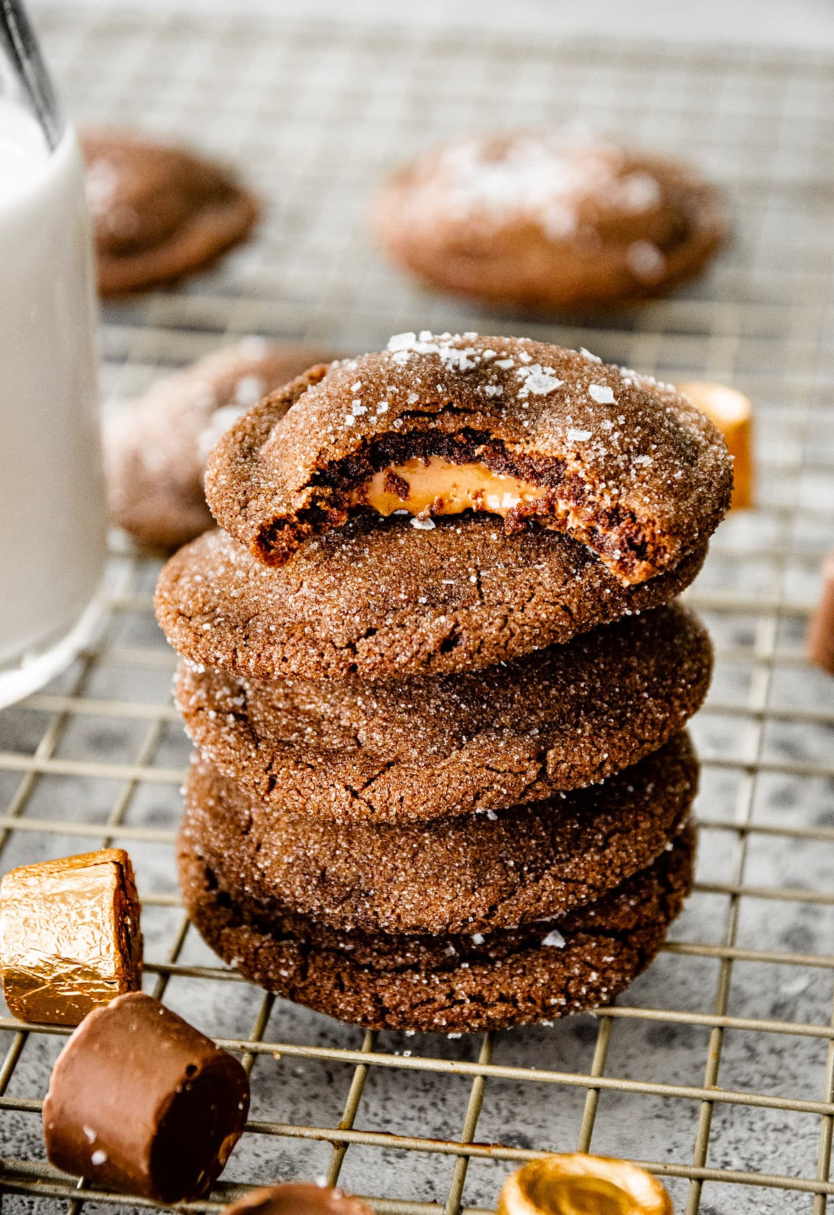 Rolo Cookies {Chocolate Caramel Surprise!} - Two Peas & Their Pod