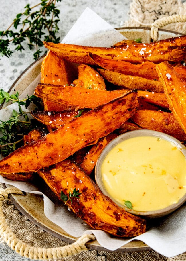 easy roasted sweet potato wedges