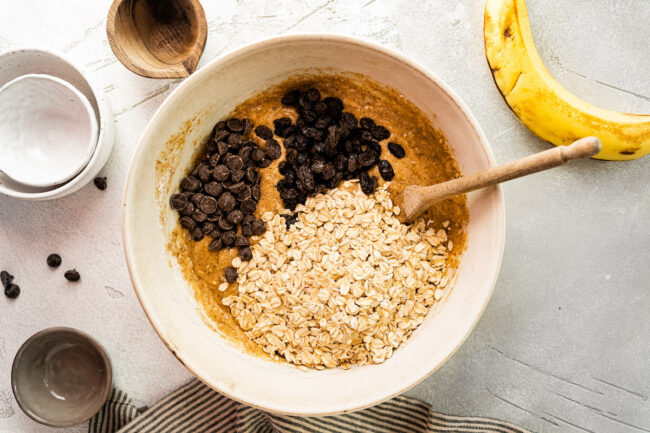 breakfast cookie ingredients in a bowl