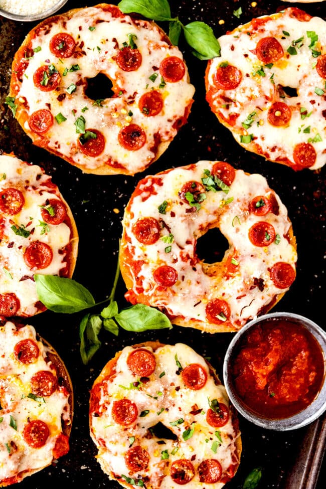 pepperoni pizza bagels