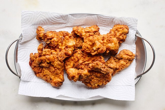 fried chicken on platter