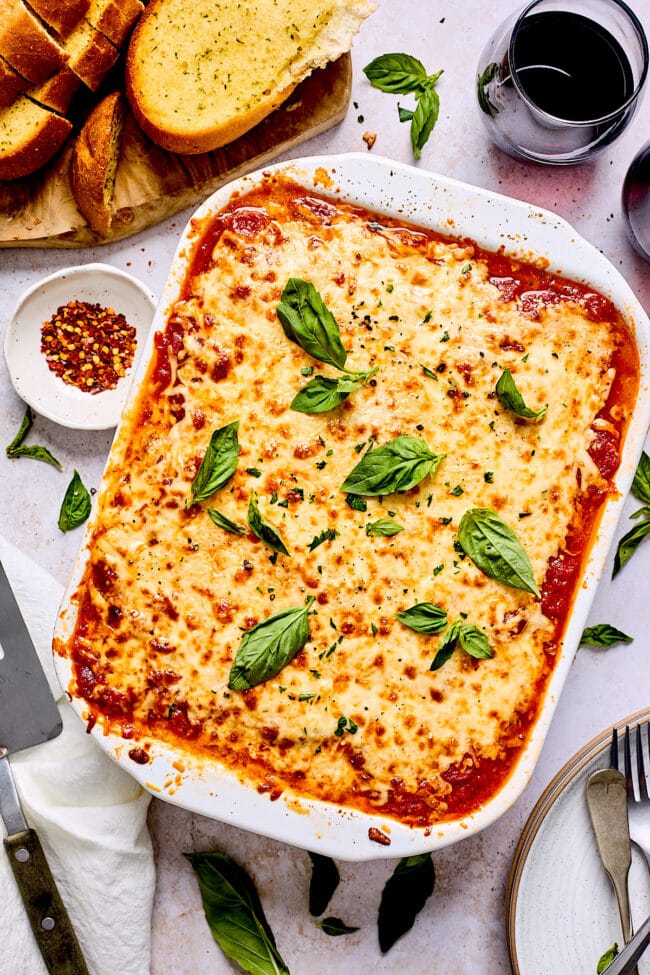 polenta lasagna in pan