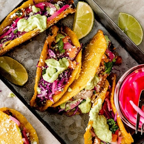 Black Bean Tacos {the BEST!} Two Peas & Their Pod