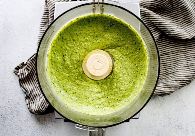 avocado sauce in food processor