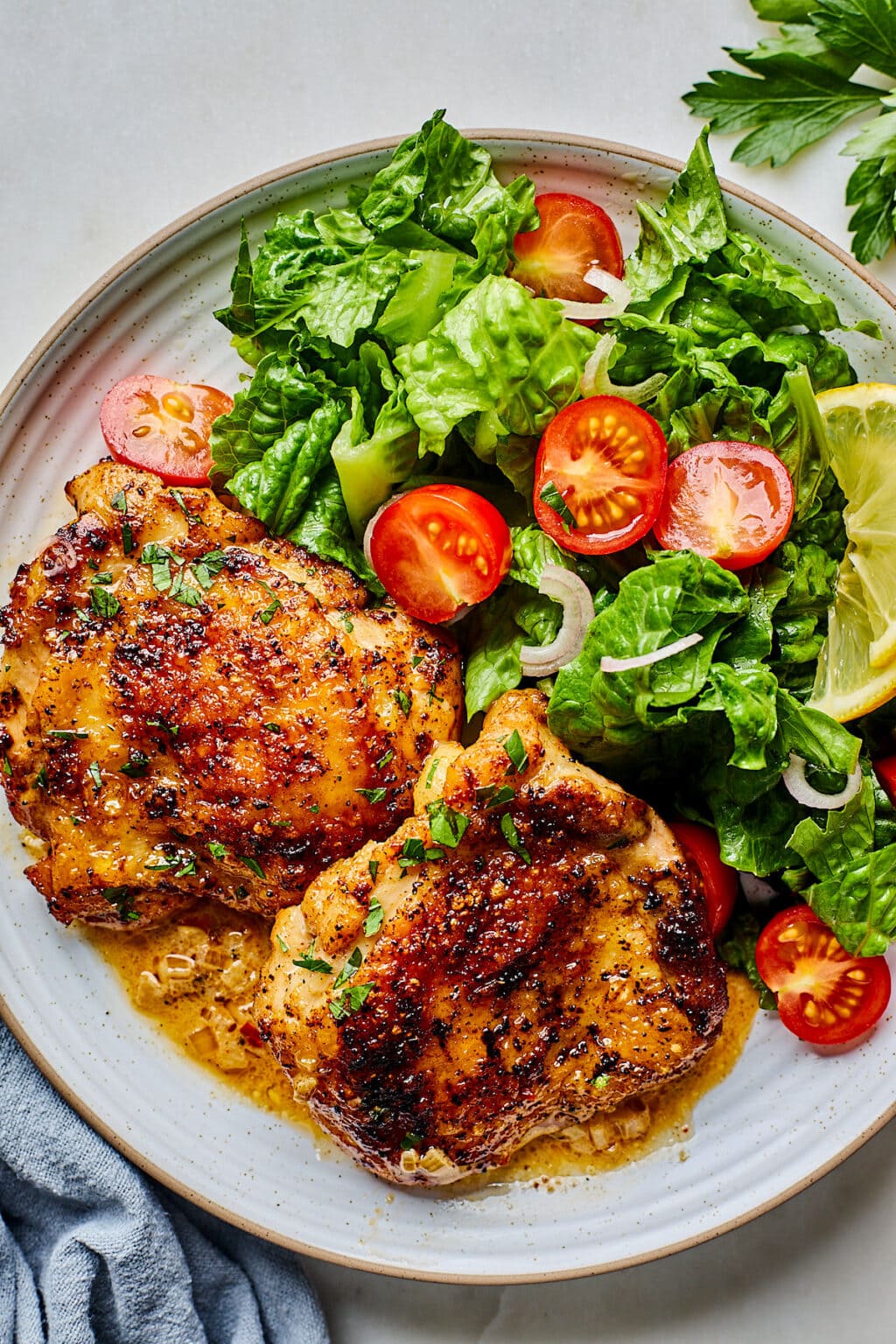 Skillet Chicken Thighs (Crispy & Juicy!) - Two Peas & Their Pod