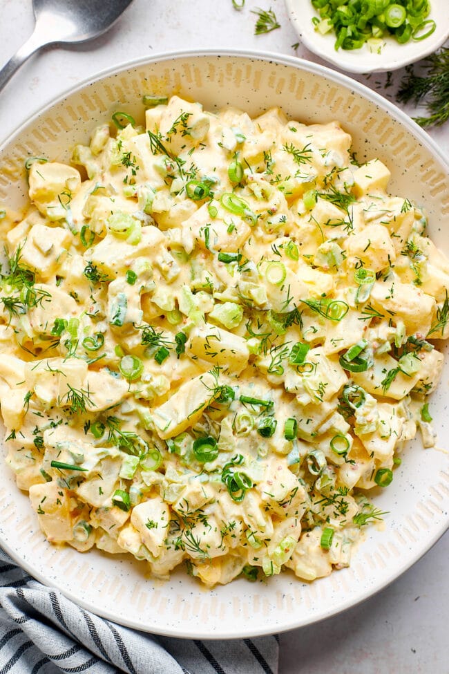 best potato salad recipe in bowl.
