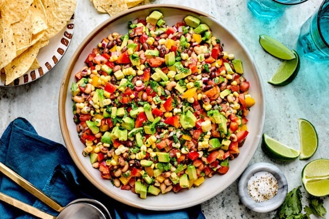 cowboy caviar in large bowl.