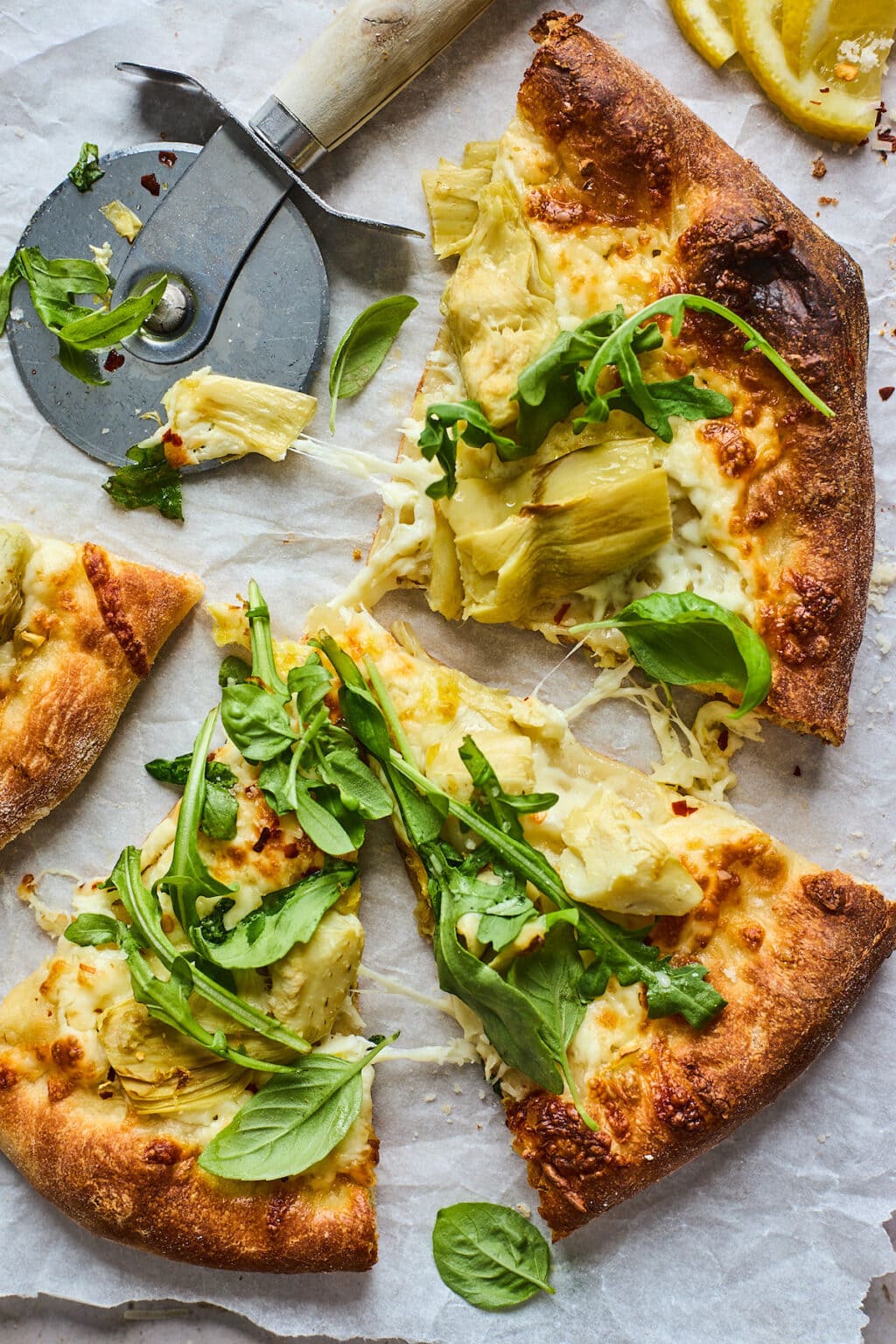 Lemon Artichoke Arugula Pizza Two Peas & Their Pod
