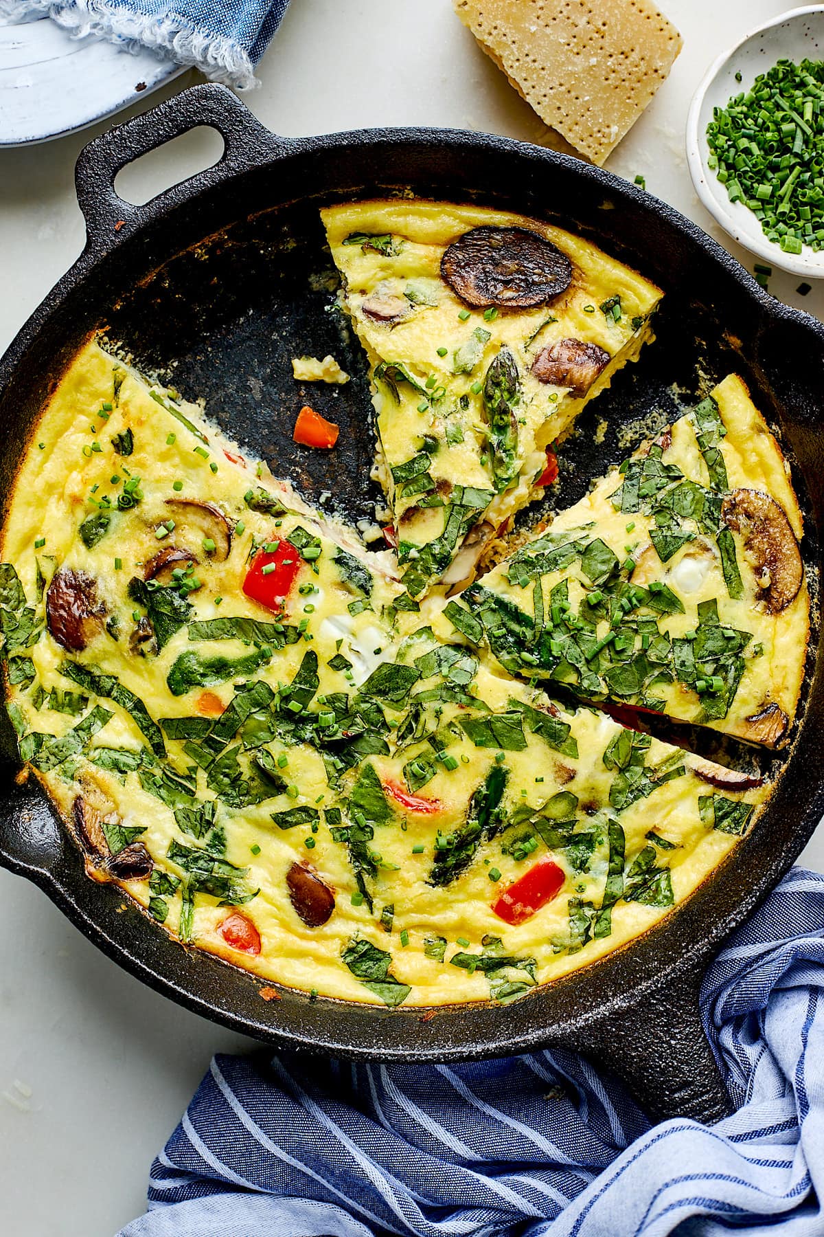 Squash and Garlic-Herb Cheese Frittata Recipe