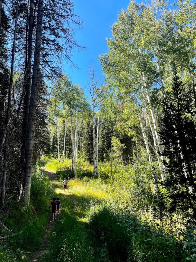 alpine lake hike.