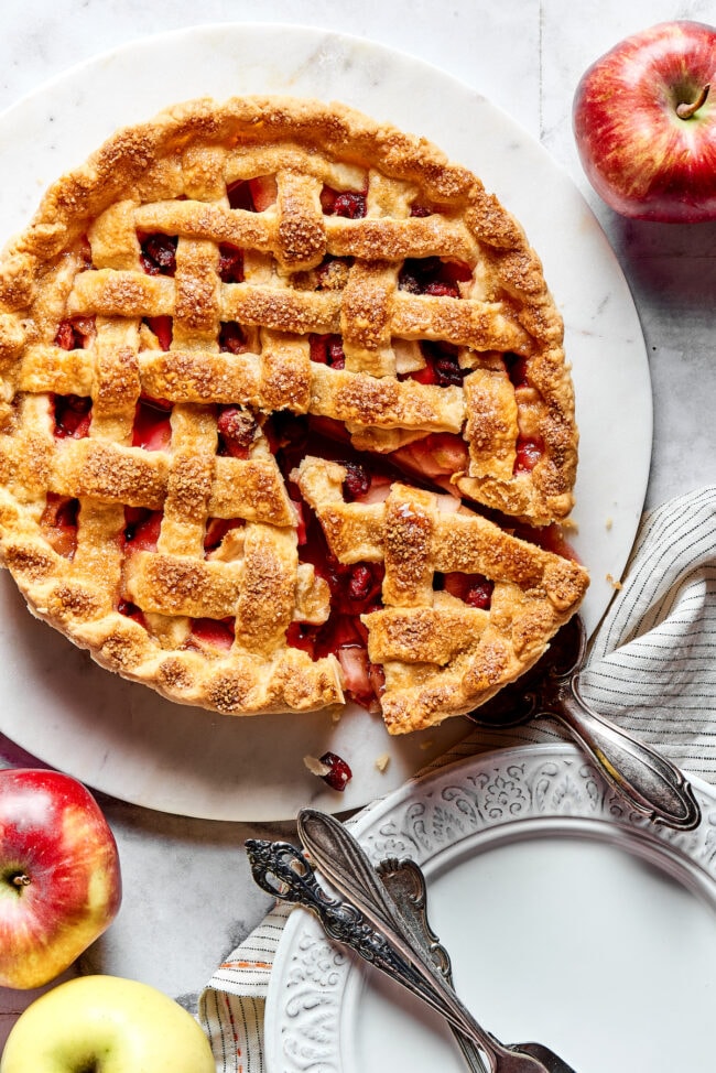 Apple Cranberry Pie Recipe - Two Peas &amp; Their Pod