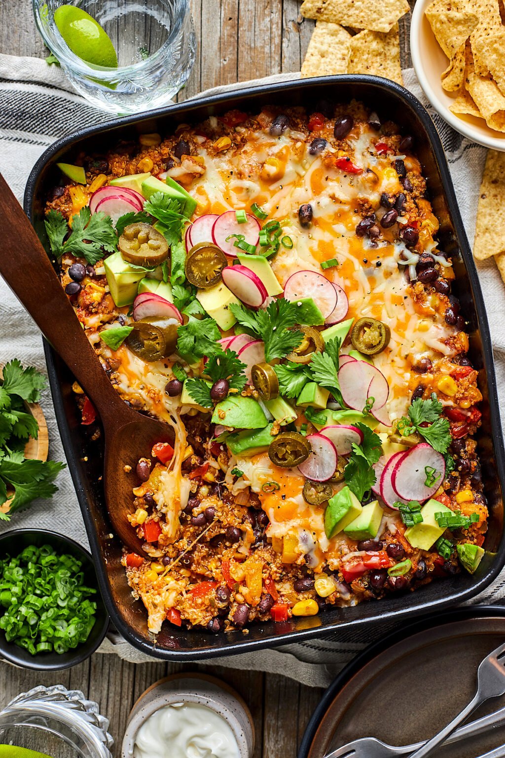 Black Bean Quinoa Enchilada Bake - Two Peas & Their Pod