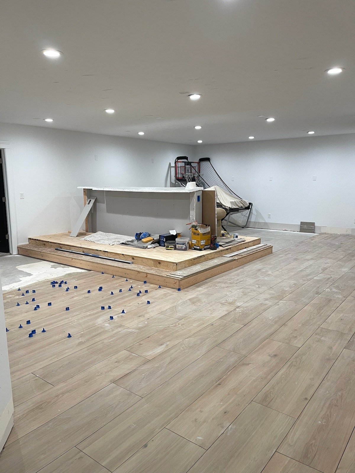 basement theatre remodel.