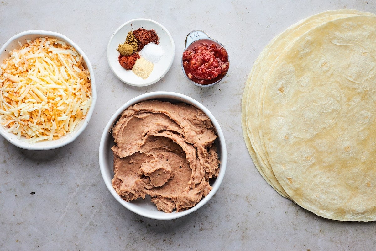 bean and cheese burrito ingredients. 