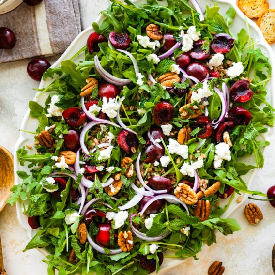 Cherry Arugula Farro Salad Two Peas & Their Pod