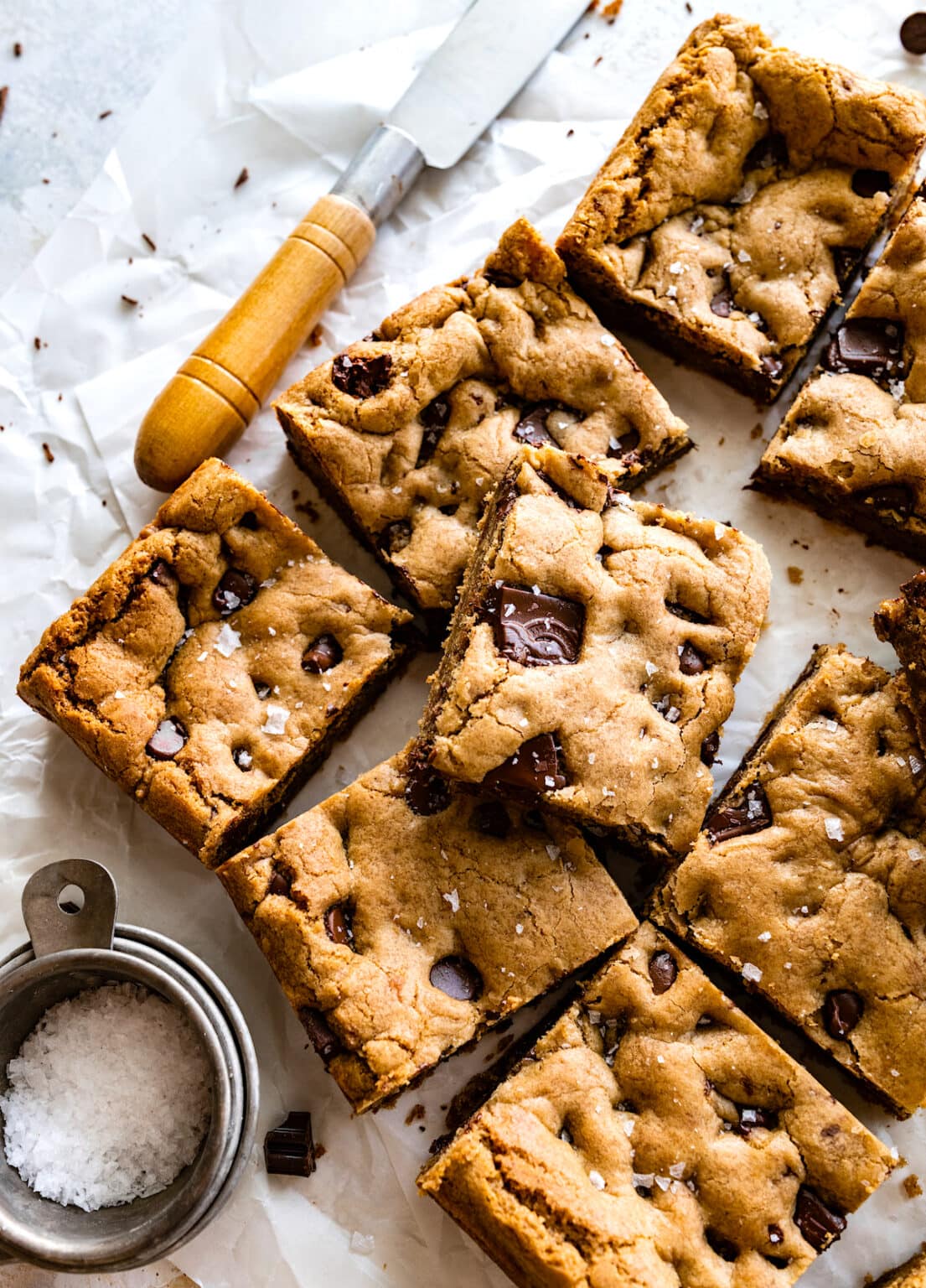Brown butter chocolate chip cookie bars two peas their pod