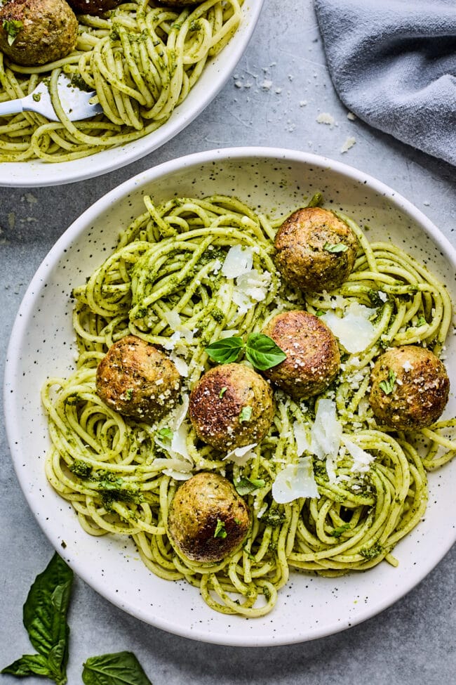 Pesto Meatballs Two Peas & Their Pod