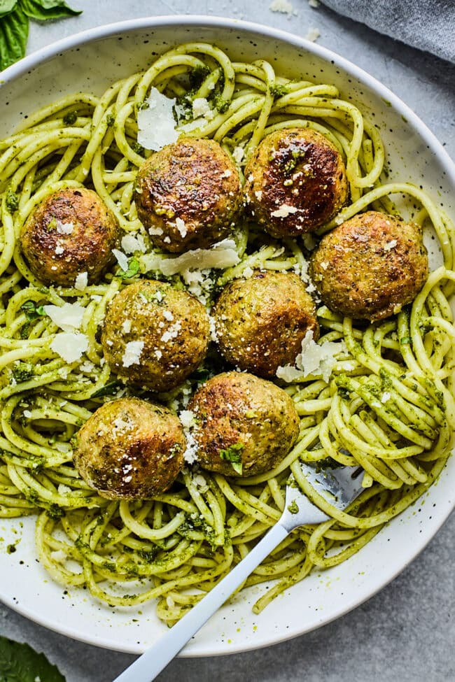 Pesto Meatballs Two Peas & Their Pod