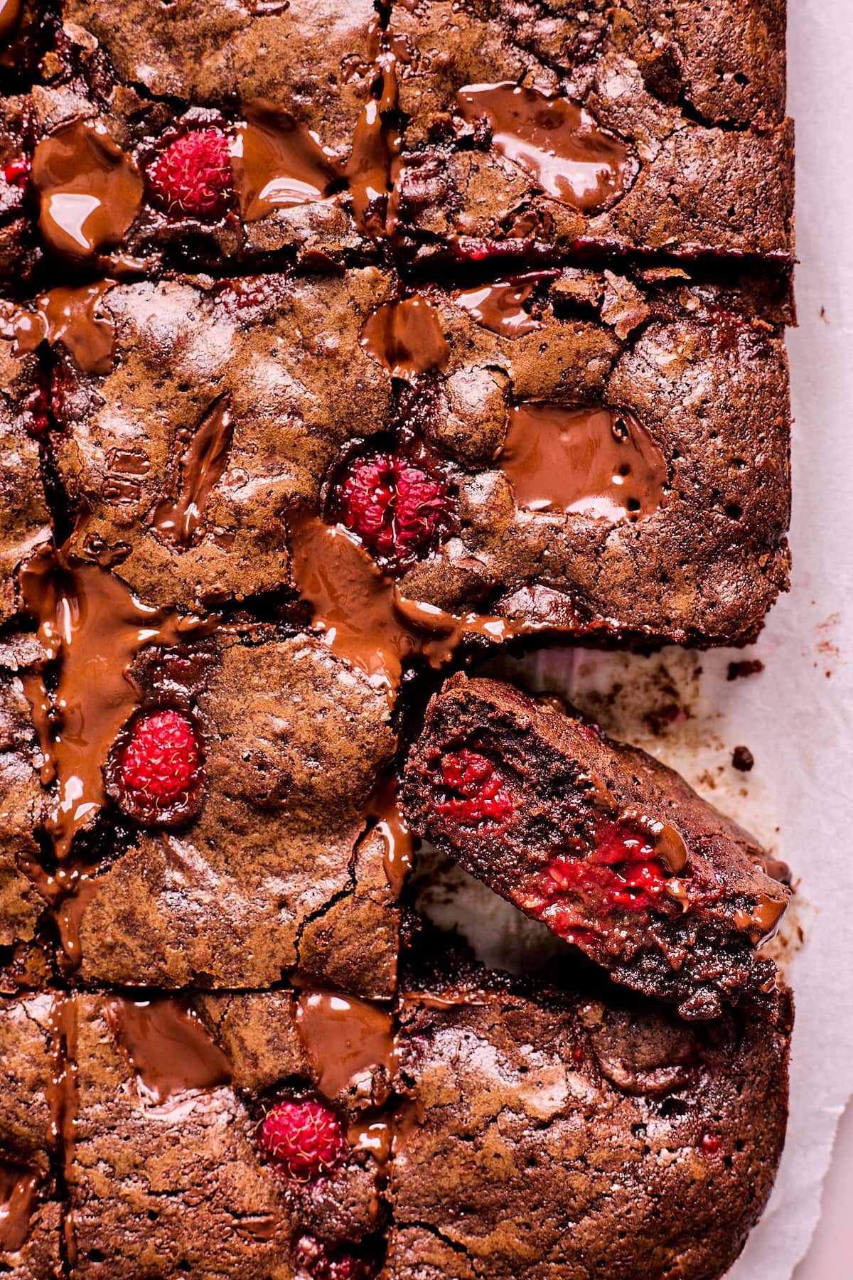 raspberry brownies. 