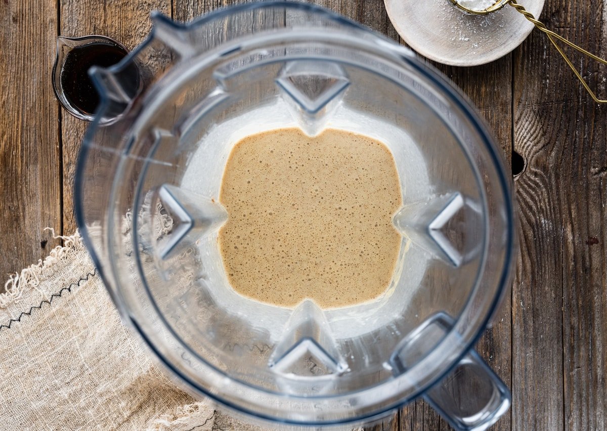 Dutch baby batter in blender. 