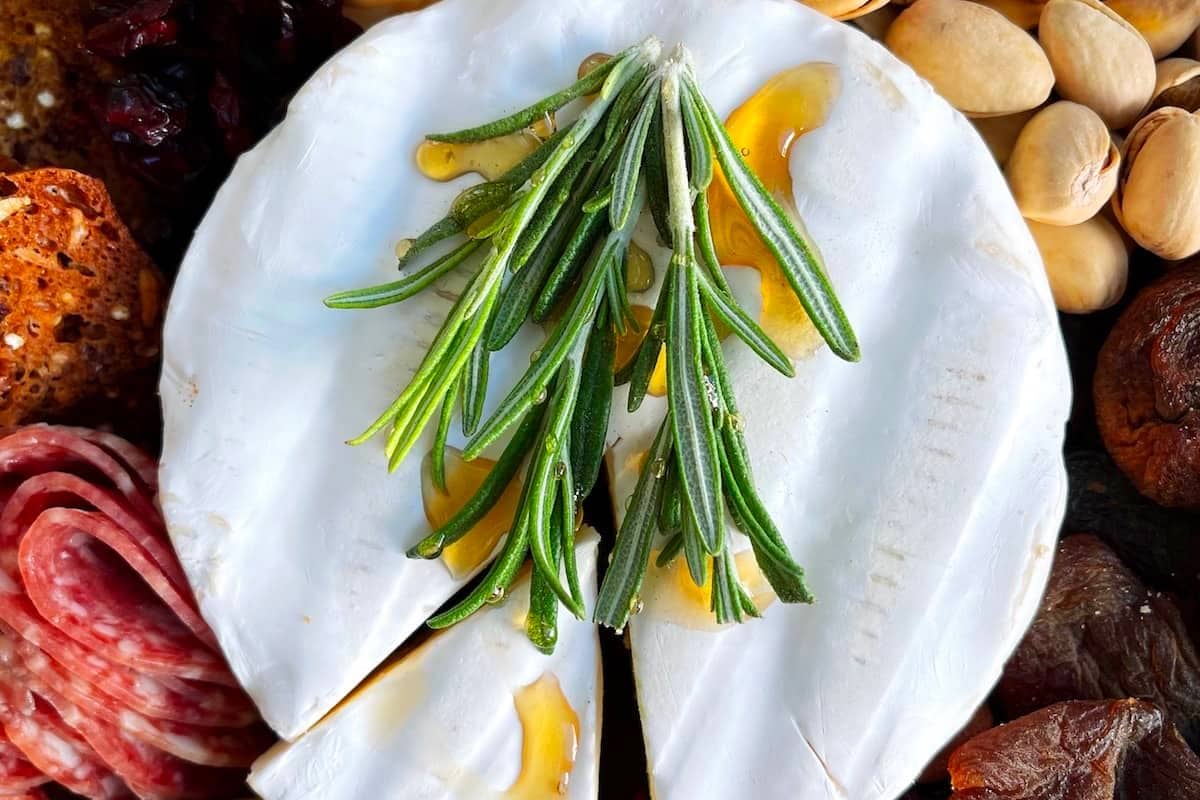 brie with rosemary and honey. 