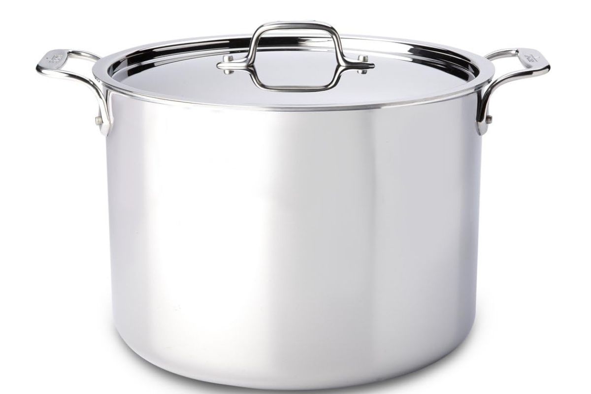 All-Clad 4408 Stainless Steel 8-Qt Ultimate Stock Pot With Lid – Factory Second (New, Never Used)