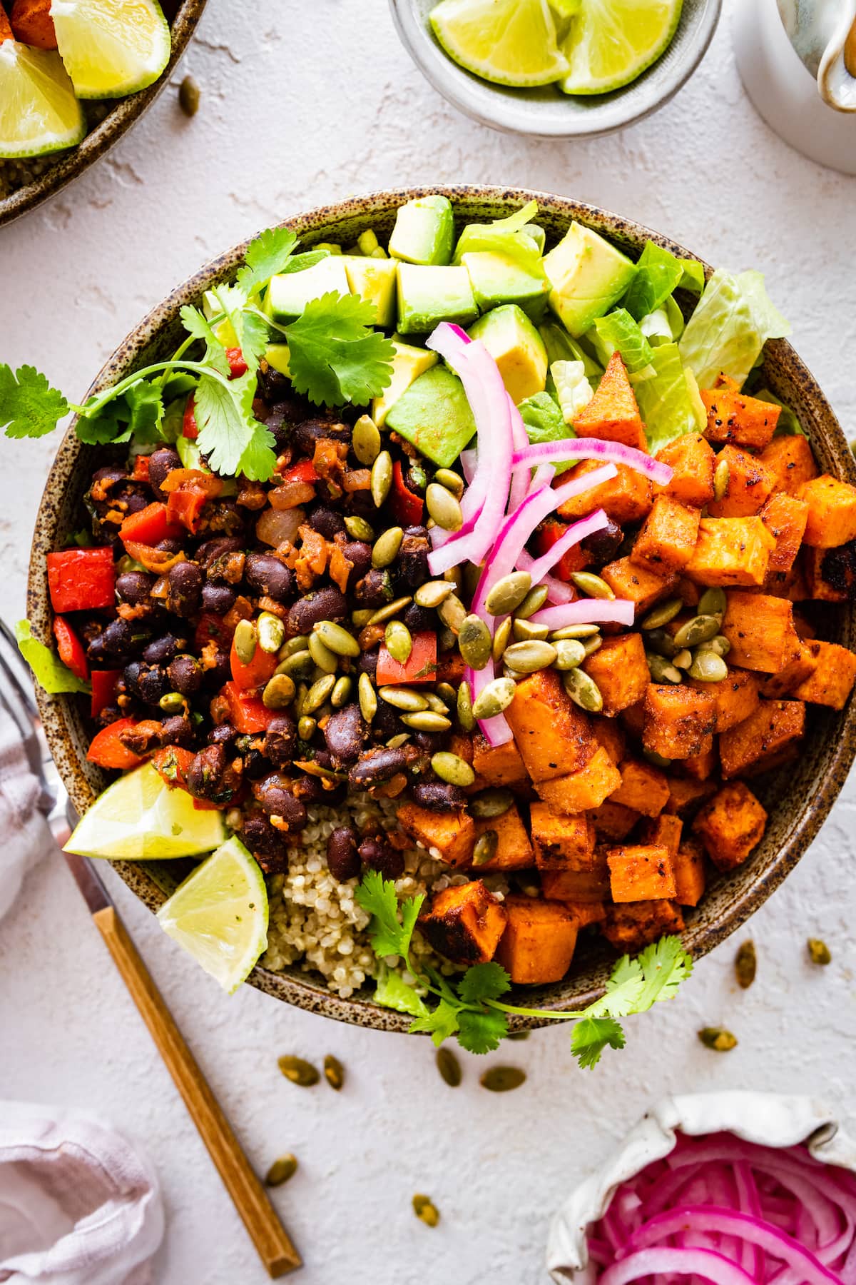 Roasted Sweet Potato Black Bean Bowl - Two Peas & Their Pod