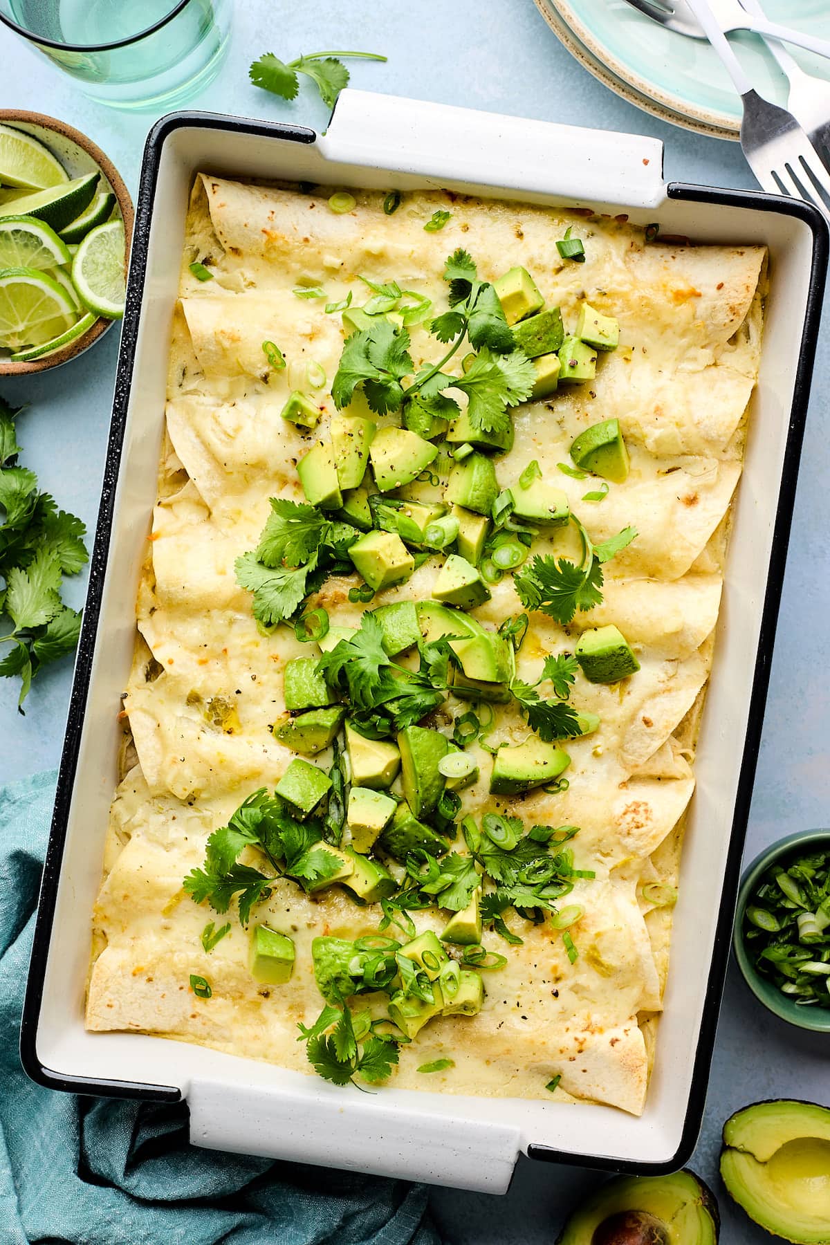 White Chicken Enchiladas - Two Peas & Their Pod