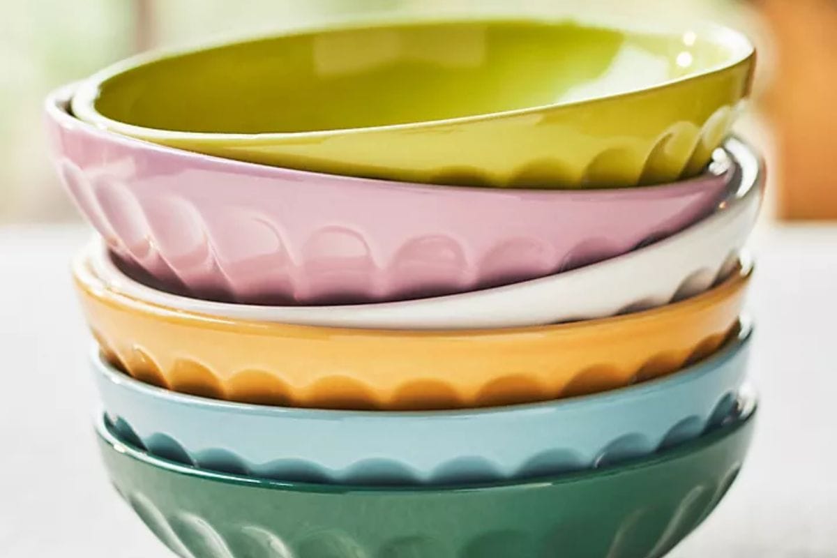 Amelie Assorted Latte Pasta Bowls, Set of 6