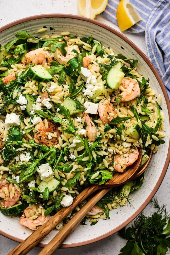 Shrimp Orzo Salad - Two Peas & Their Pod