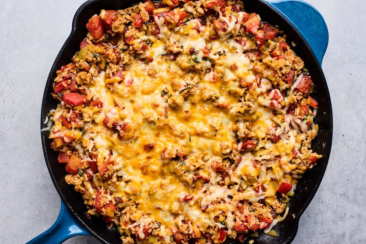 cheesy taco skillet.
