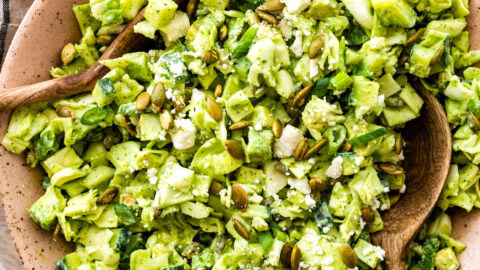 chopped salad with green goddess dressing Recipe colour: black-square-neck-a-line-midi-dress