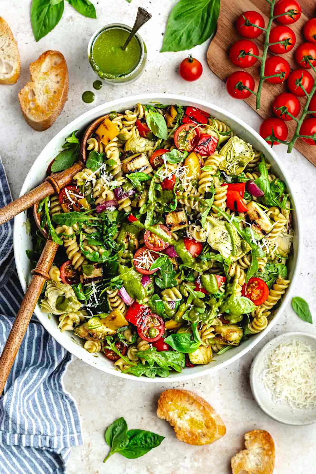 Grilled Vegetable Pasta Salad - Two Peas & Their Pod