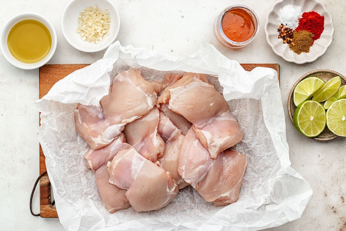 ingredients to make honey lime chicken. 