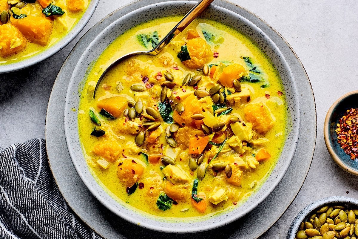 Cozy Up with This Creamy Butternut Squash Chicken Soup