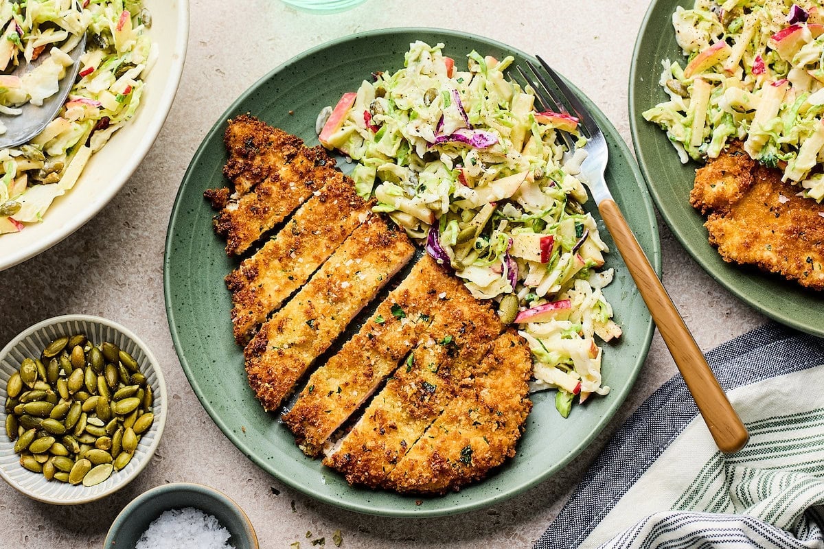 Crispy Chicken Cutlets with Apple Slaw: Your New Dinner Winner